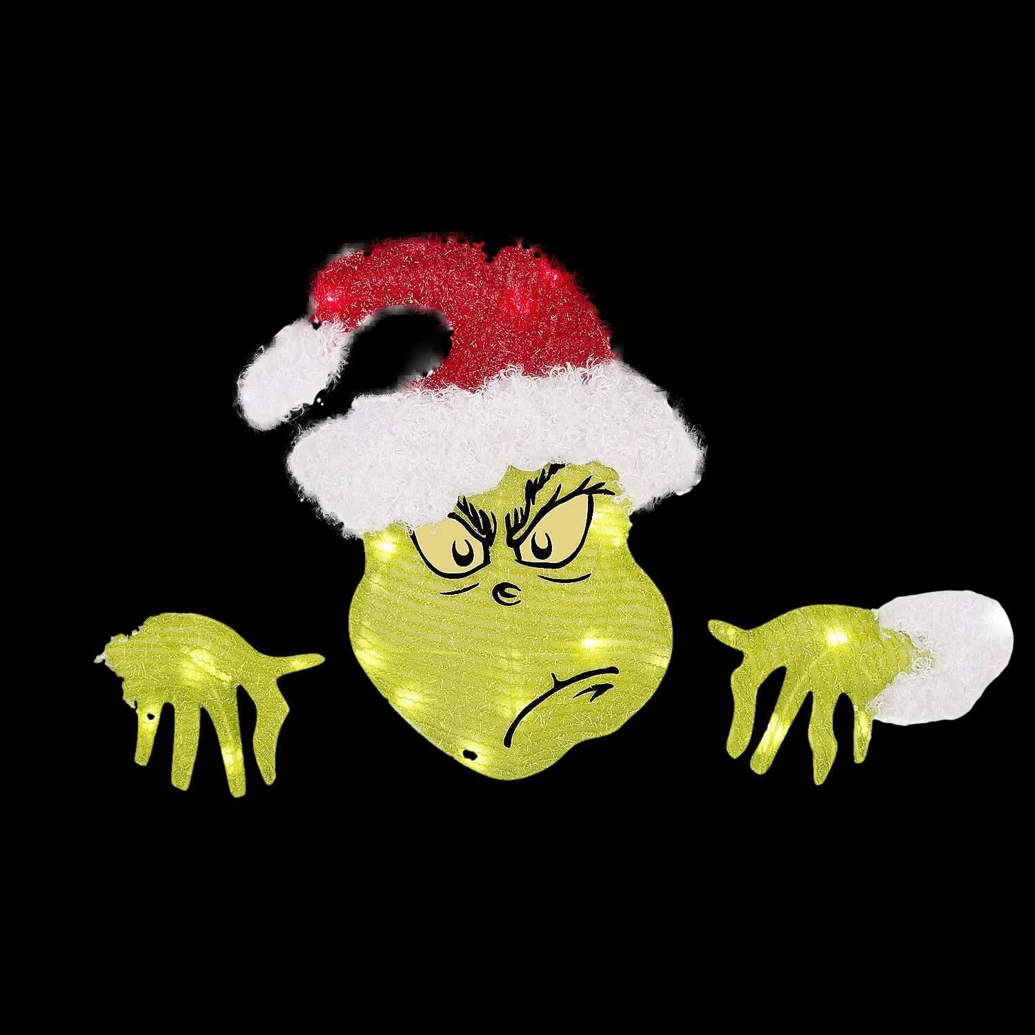 Christmas Dr. Seuss The Grinch Sitting Santa Grinch Shaped Balloon - View #2