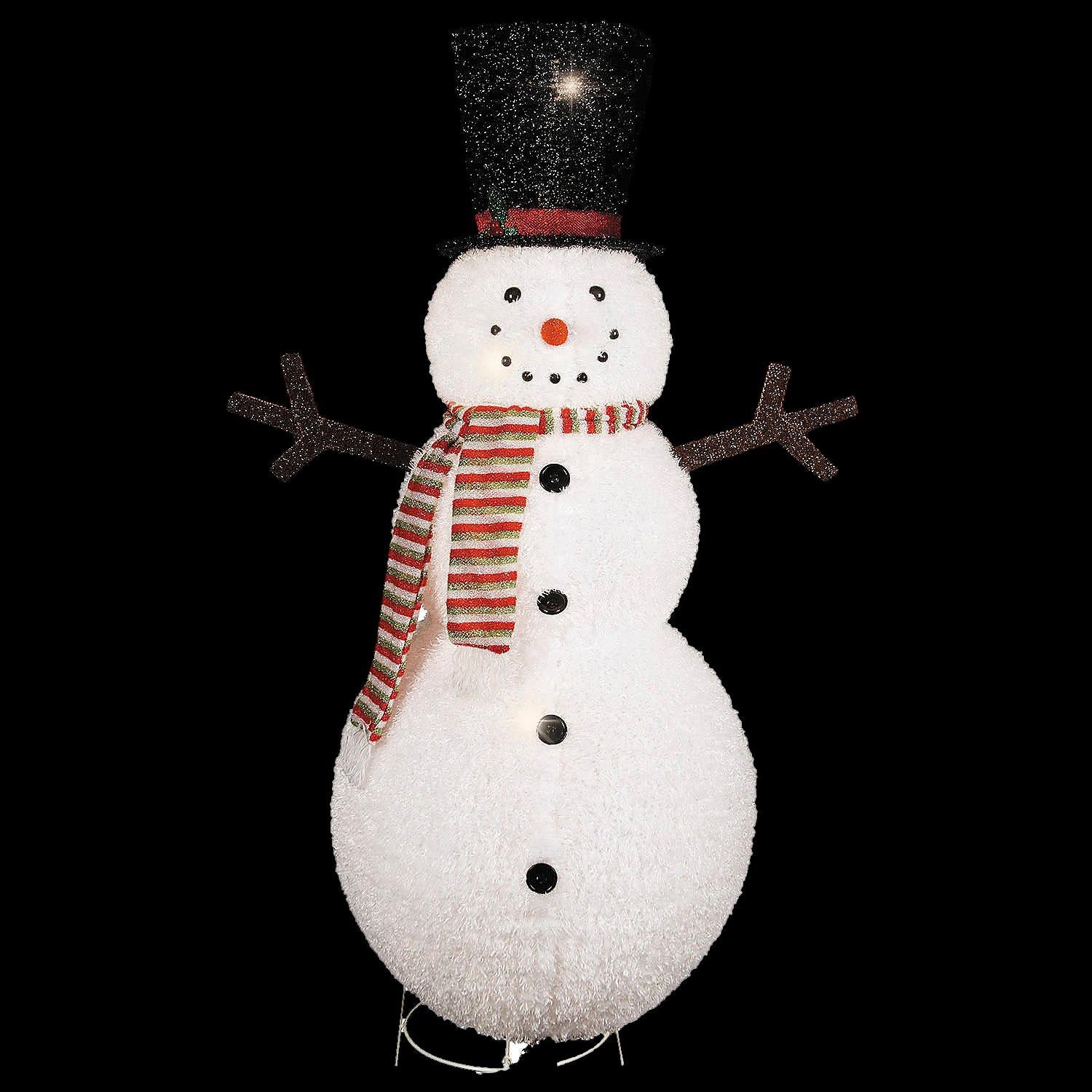 Light-Up Lantern Snowman with Top Hat Christmas Outdoor Yard