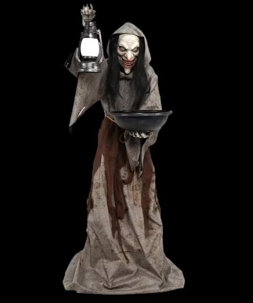 シンチレーター　ハロウィンed 6' Light-Up Mildred the Wicked Witch Halloween Animatronic