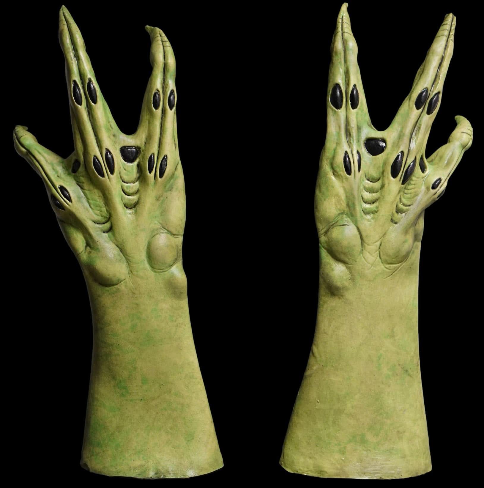 alien handschuhe Ultimate Alien Hands- Green Deluxe Latex Halloween Costume Gloves