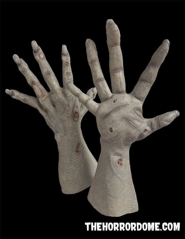 Ultra Zombie Hands Gray Deluxe Halloween Costume Gloves