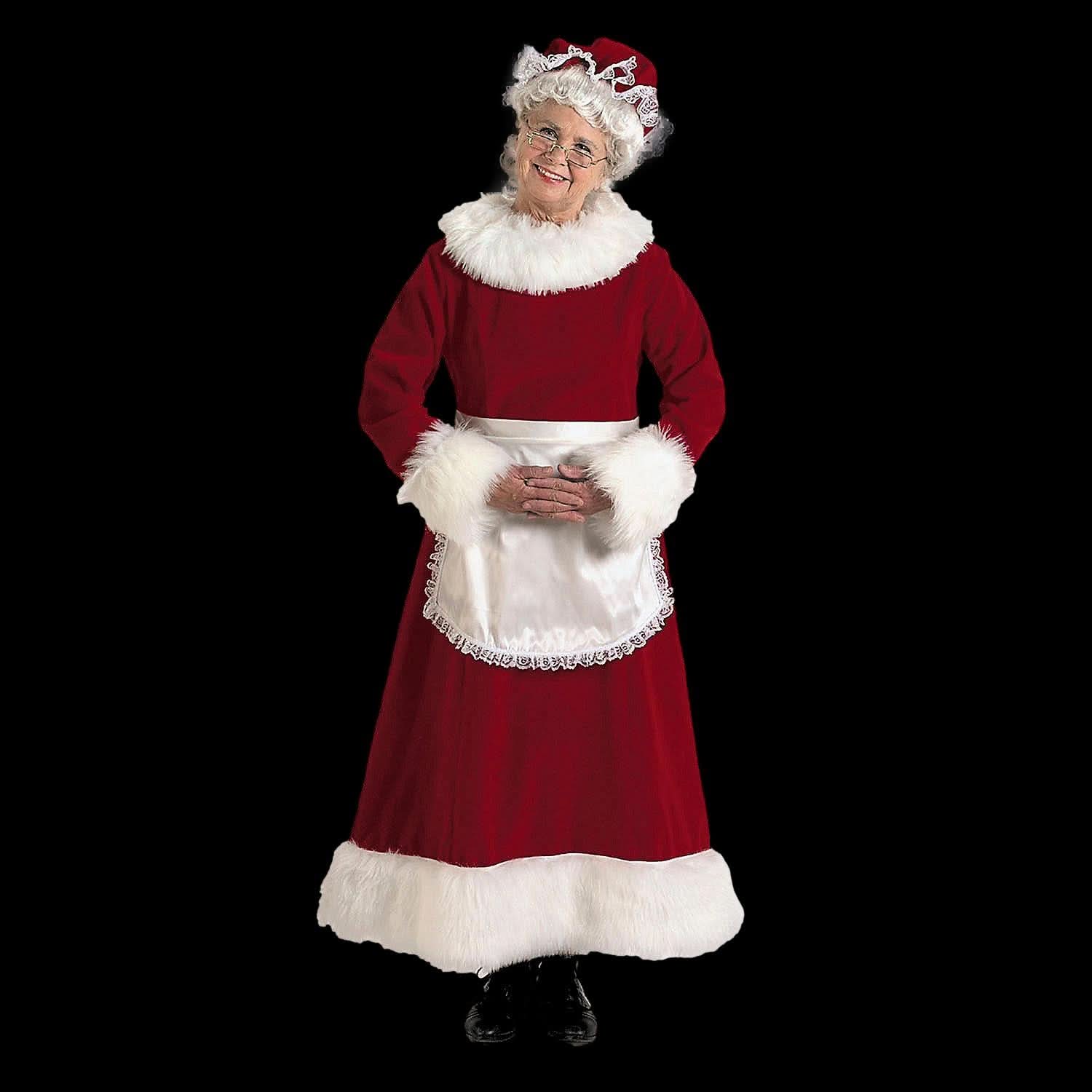 Women's Burgundy Velvet Mrs. Claus Dress Costume The Horror Dome Women's Burgundy Velvet Mrs. Claus Dress Costume The Horror Dome