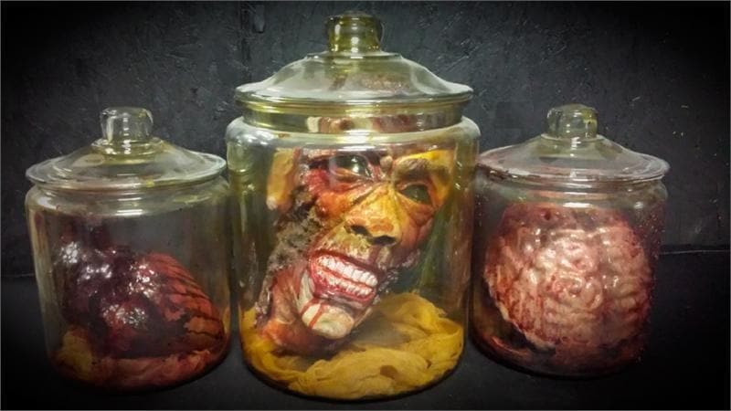 "Anatomy Gore Jars - Butcher" Halloween Props - 3-Jar Package Deal