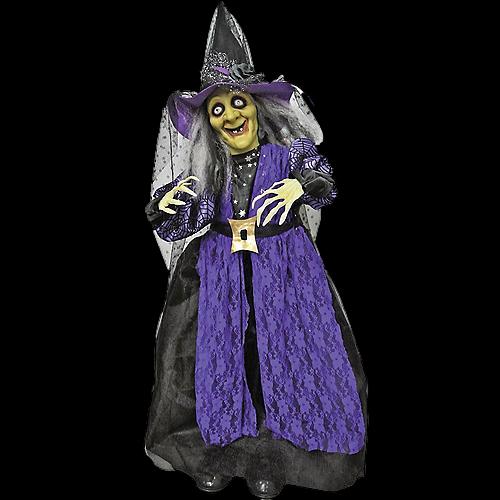 Animated Standing Witch Halloween Prop