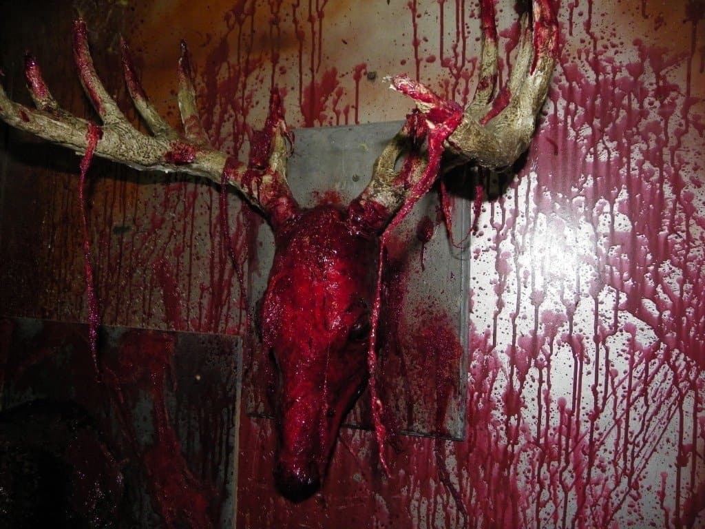 "Bloody Deer Head Wall Mount" Gory Halloween Prop