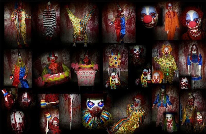 "Clown Halloween Props" - Complete Haunted House Room