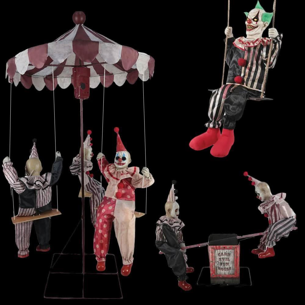 Clowns Electric Animated Halloween Props Package Deal The Horror Dome clowns electric animated halloween props package deal the horror dome