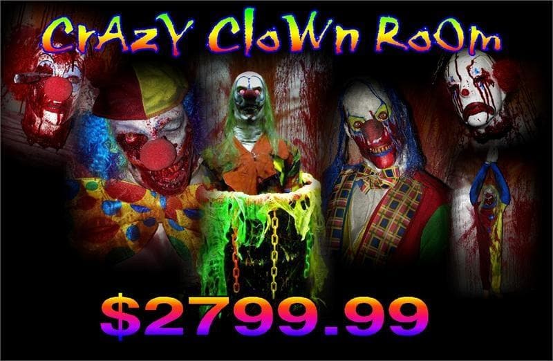 "Crazy Killer Clowns" Halloween Props - Haunted House Room