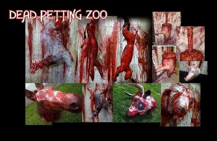 "Dead Petting Zoo" Complete Haunted House Bloody Animal Props Room