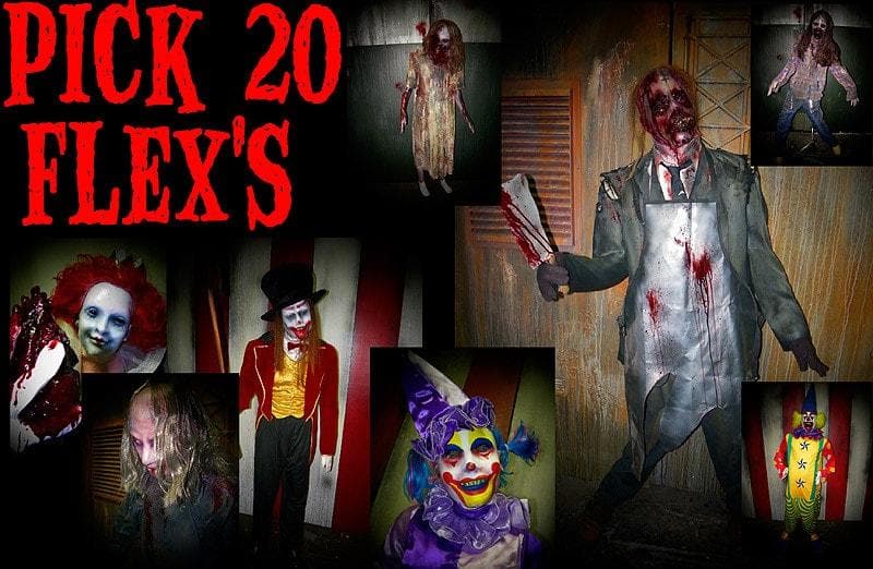"Flex Bloody Bodies - Pick 20" Halloween Props - Package Deal