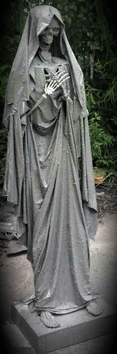 "Grim Reaper Statue" Graveyard Halloween Prop