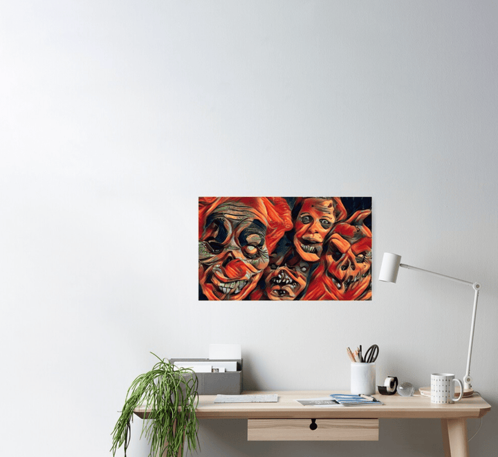 Horror Faces Poster