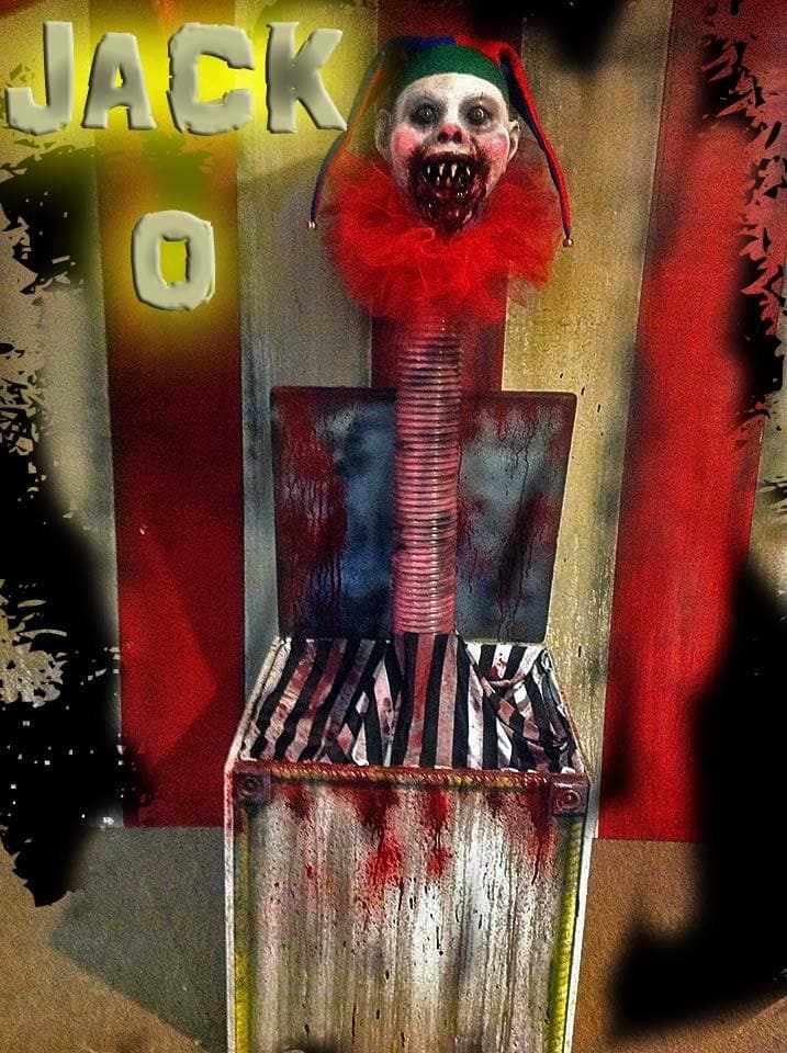 "Jack in the Box" Bloody Clown Halloween Prop