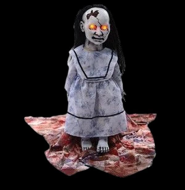 "Lunging Graveyard Baby Zombie" Animated Halloween Prop