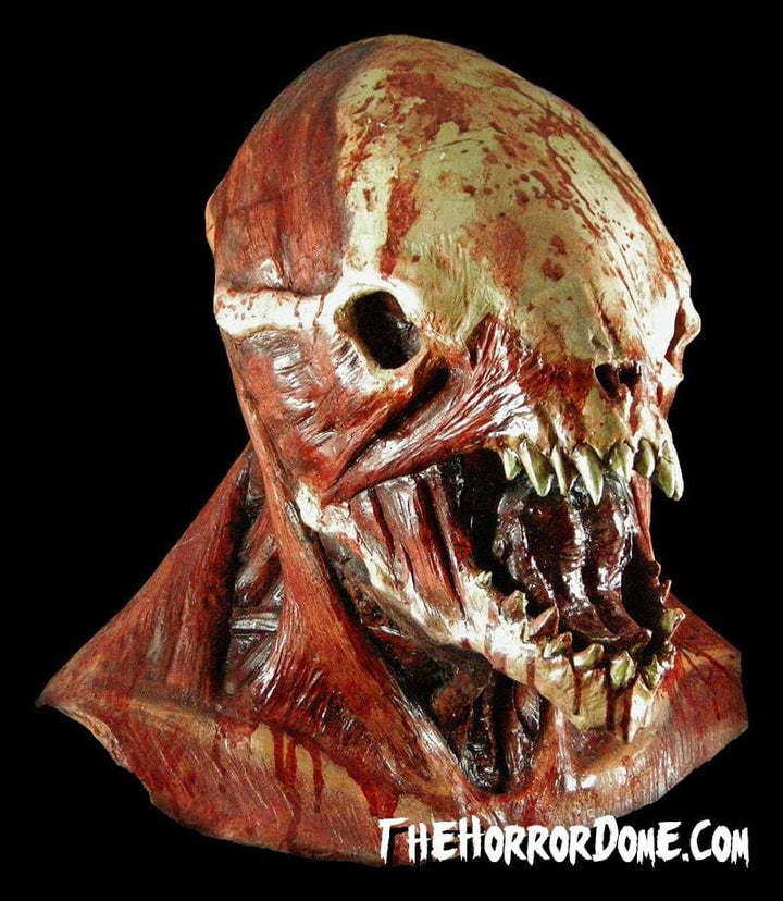 Close-up of Meathead Monster mask's razor-sharp teeth and dead eyes