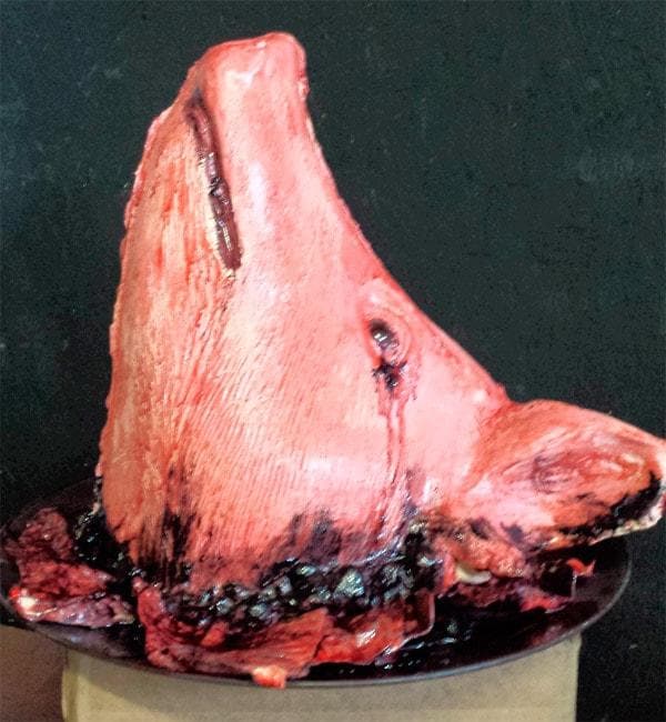 "Pig Platter" Bloody Animal Halloween prop