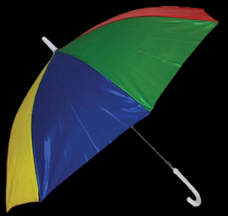 "Rainbow Clown Umbrella - 24 Inch" Halloween Costume Accessory