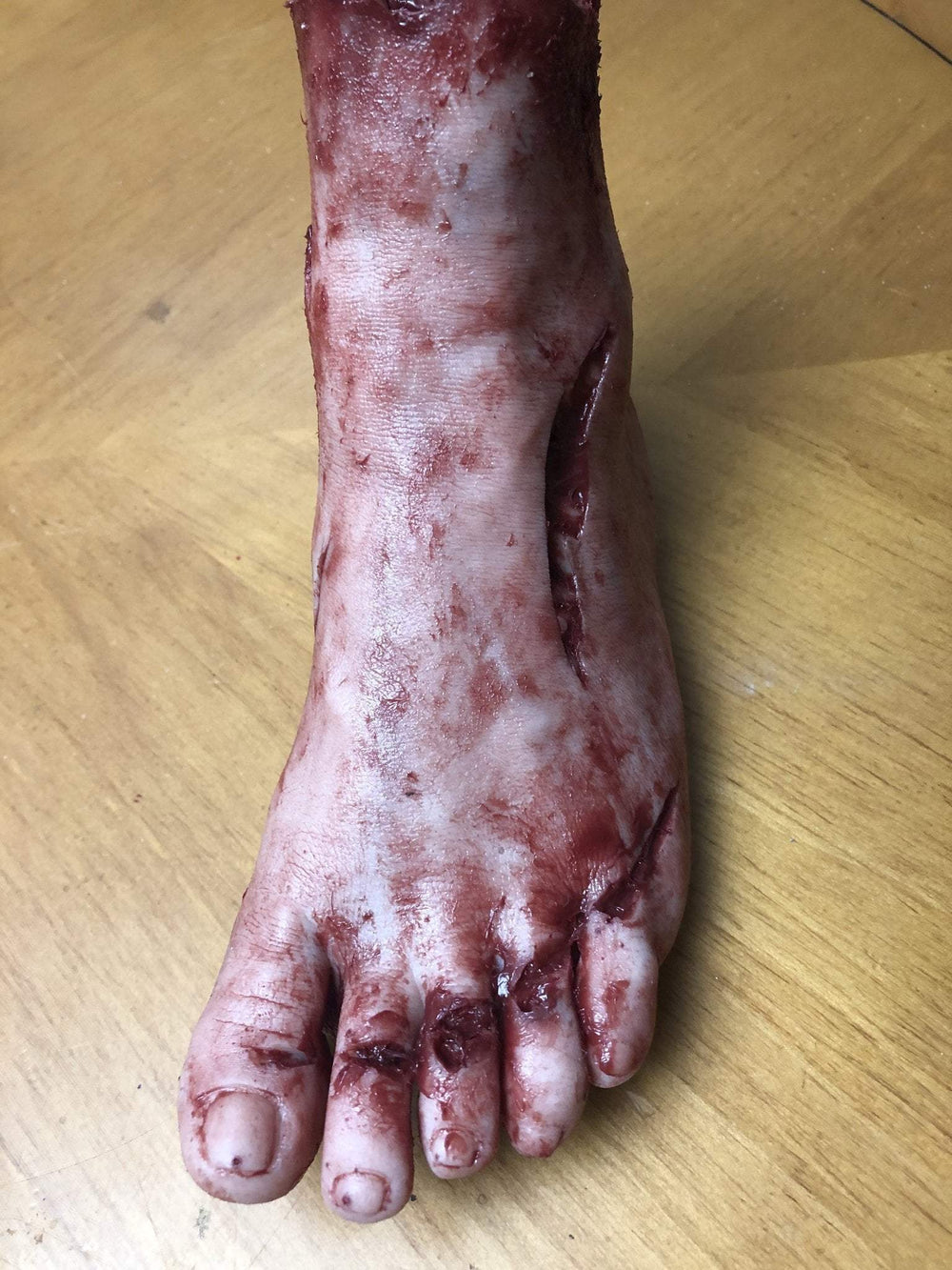"Silicone Severed Left Female Foot" Body Parts Halloween Prop