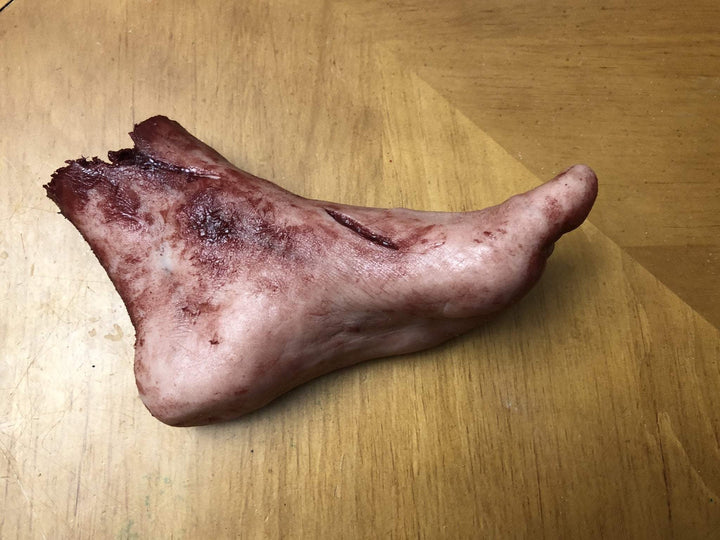 "Silicone Severed Left Female Foot" Body Parts Halloween Prop