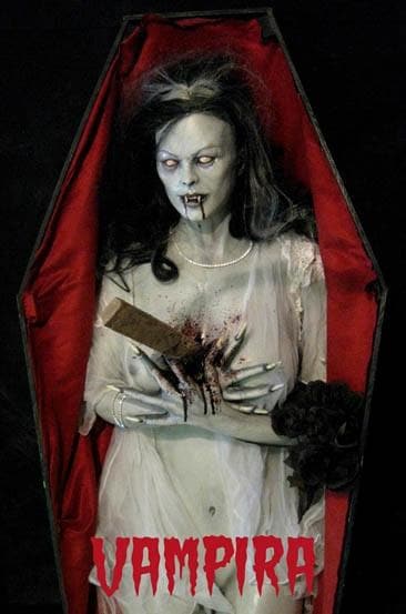 "Vampira with Coffin" Professional Halloween Prop