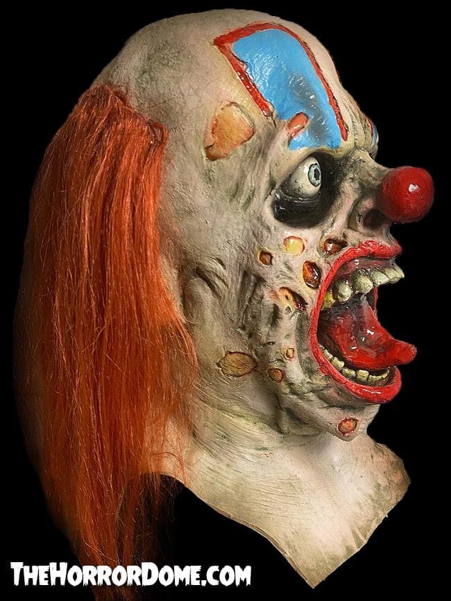 Detailed Zombie Clown mask showcasing gruesome facial features