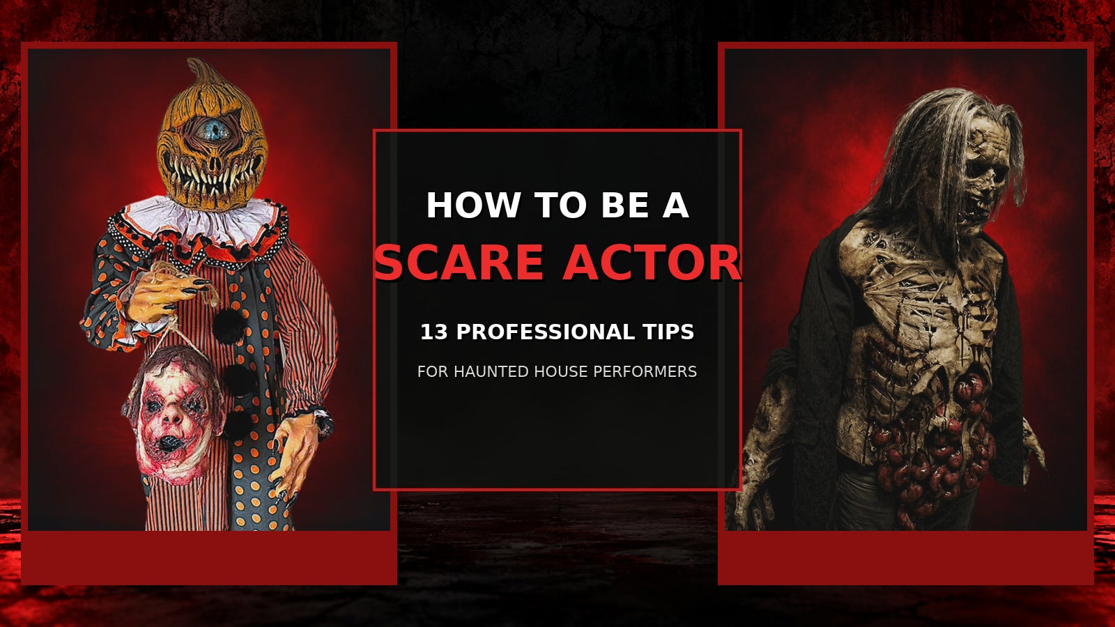 Pumpkin Watcher and Zombie Lurker Horror Dome scare actor costumes