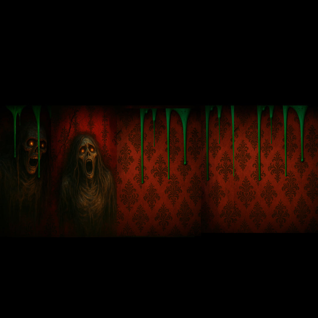 Supernatural Halloween props including ghosts, spirits, and paranormal decor