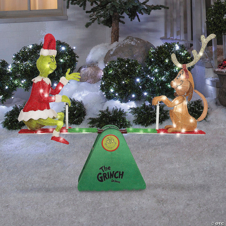 Dr. Seuss™ How the Grinch Stole Christmas Grinch & Max Teeter Totter Outdoor Decoration
