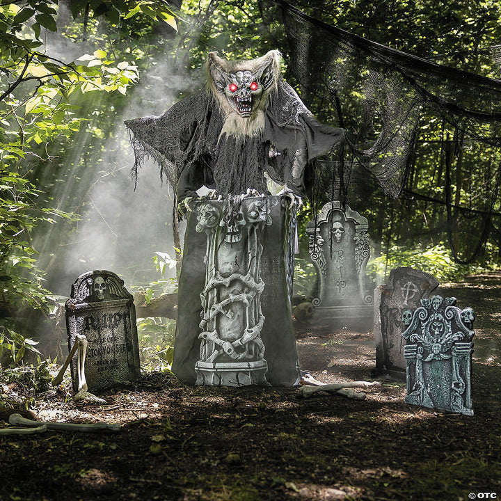 Light-Up Gargoyle Animated Halloween Prop