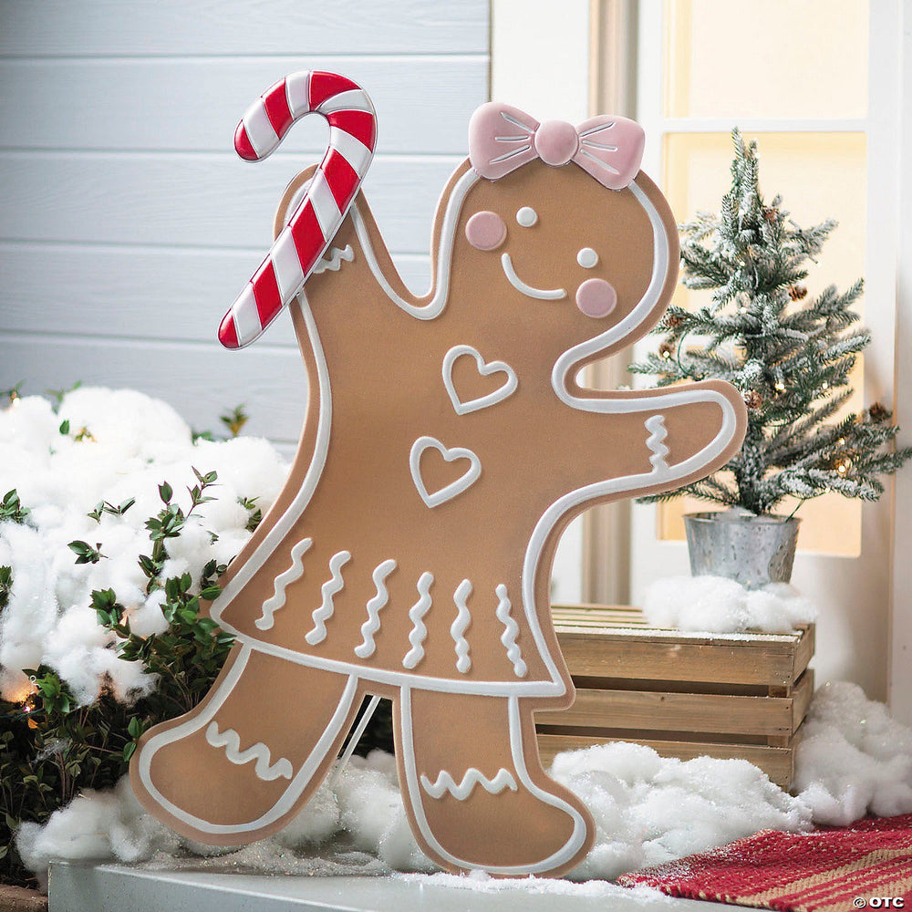 Iron Gingerbread Girl Christmas Decoration