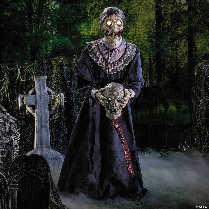 Light-Up Skeleton Zombie Couple Animated Halloween Prop