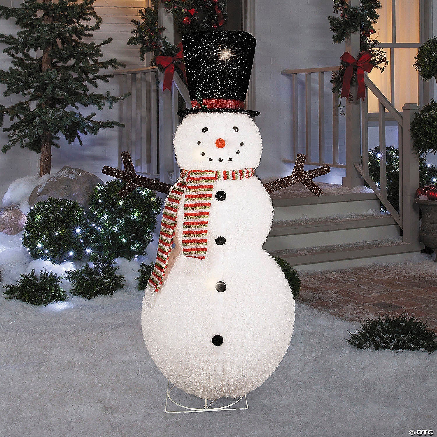 Light-Up Lantern Snowman with Top Hat Christmas Outdoor Yard