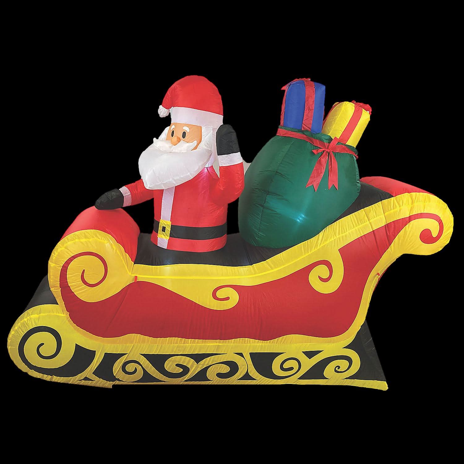 Exploding Sleigh Santa’s Sleigh with Reindeer Large Inflatable Scene | The Horror Dome