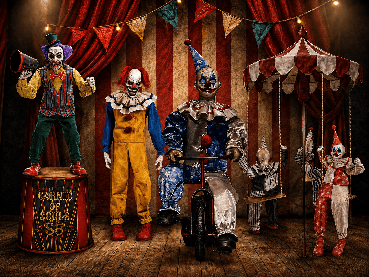 Halloween clown animatronics from The HorrorDome