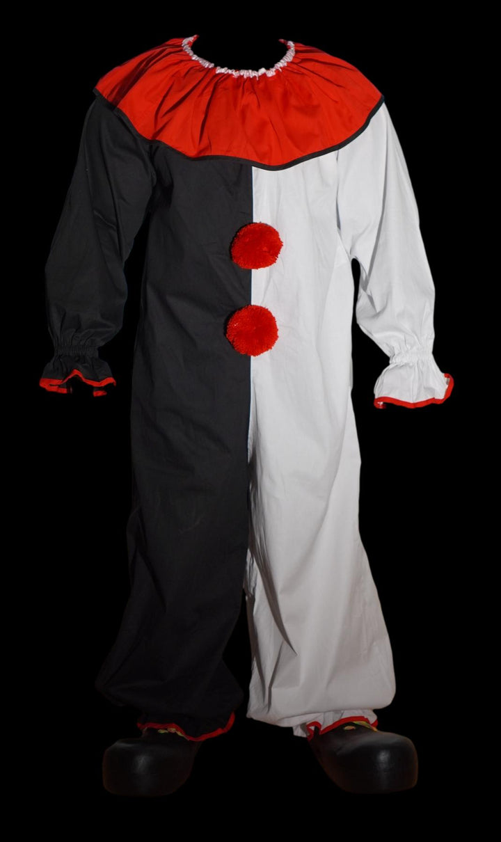 NEW "Professional Movie Clown Suit in Black and White" Costume