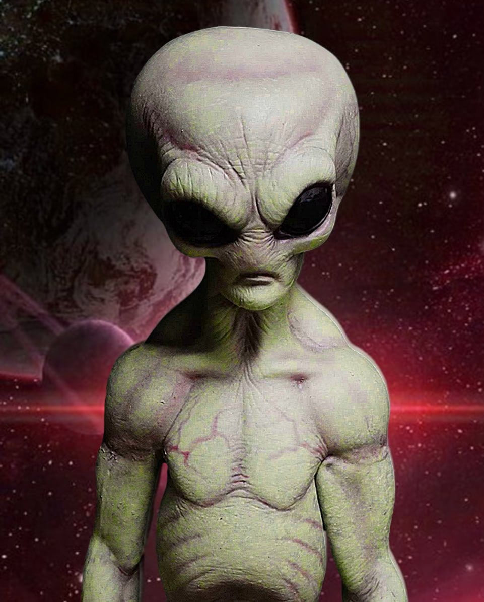 Full size Area 51 alien body prop decoration