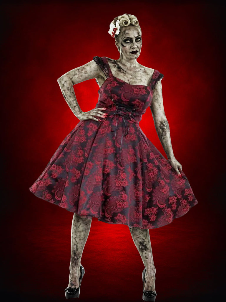 Gothic Ghoul Dress in Red
