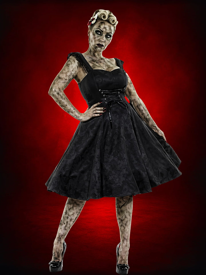 "Gothic Ghoul Dress in Black" HD Hollywood Costume