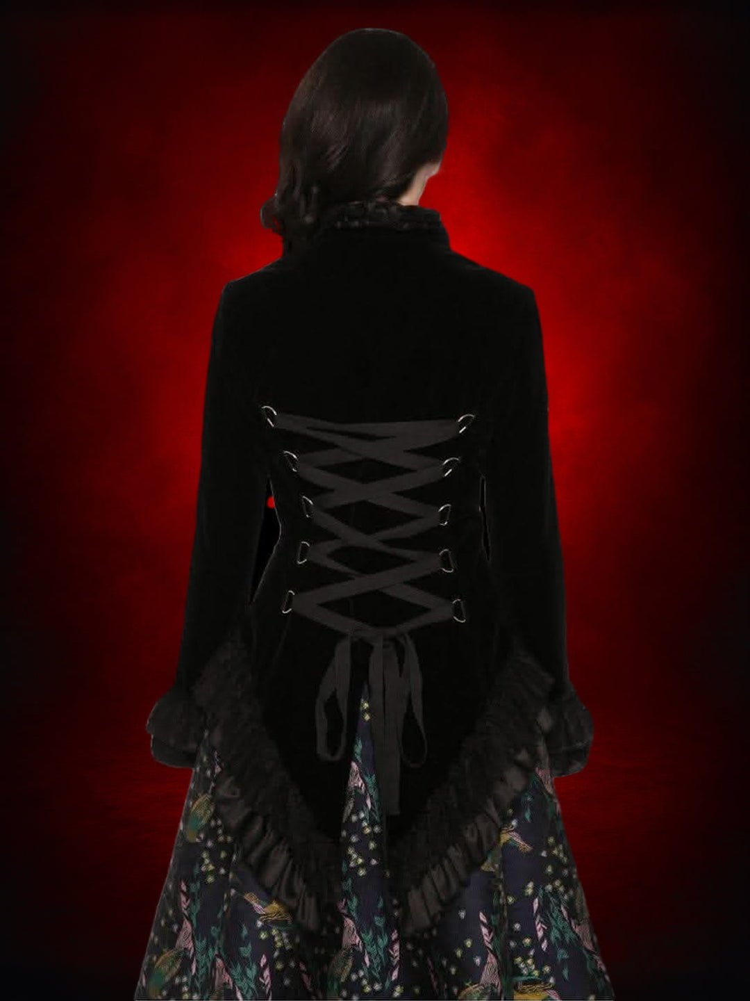 "Gothic Vampiress Jacket in Black Velvet" HD Hollywood Costume