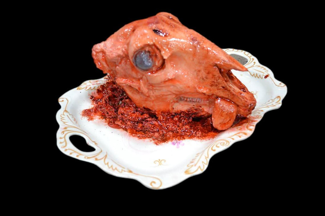Goat on a Platter Halloween Prop