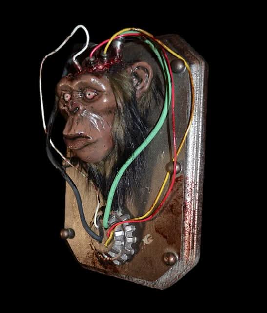 Chop Top Monkey Halloween Prop
