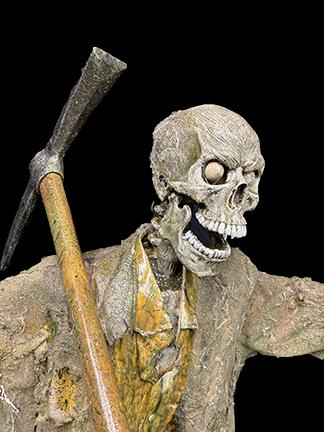 "Male Mourner" Skeleton Halloween Animatronic