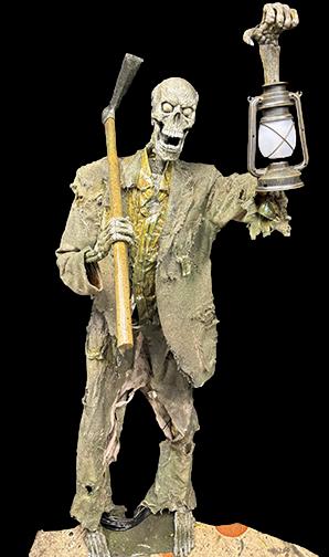 "Male Mourner" Skeleton Halloween Animatronic