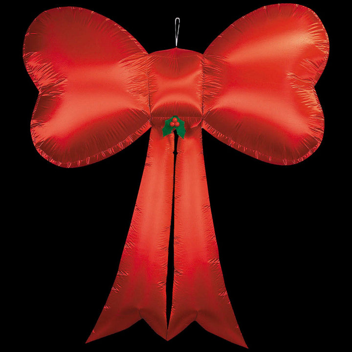 Blow Up Inflatable Hanging Red Satin Christmas Bow Outdoor Decoration