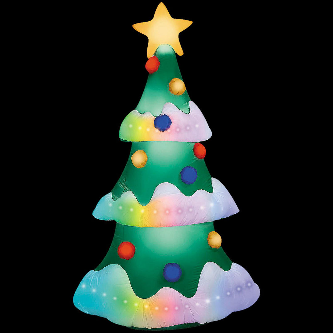 Blow Up Inflatable9 Ft. Rainbow Wave Lightshow Christmas Tree Outdoor Yard Decoration