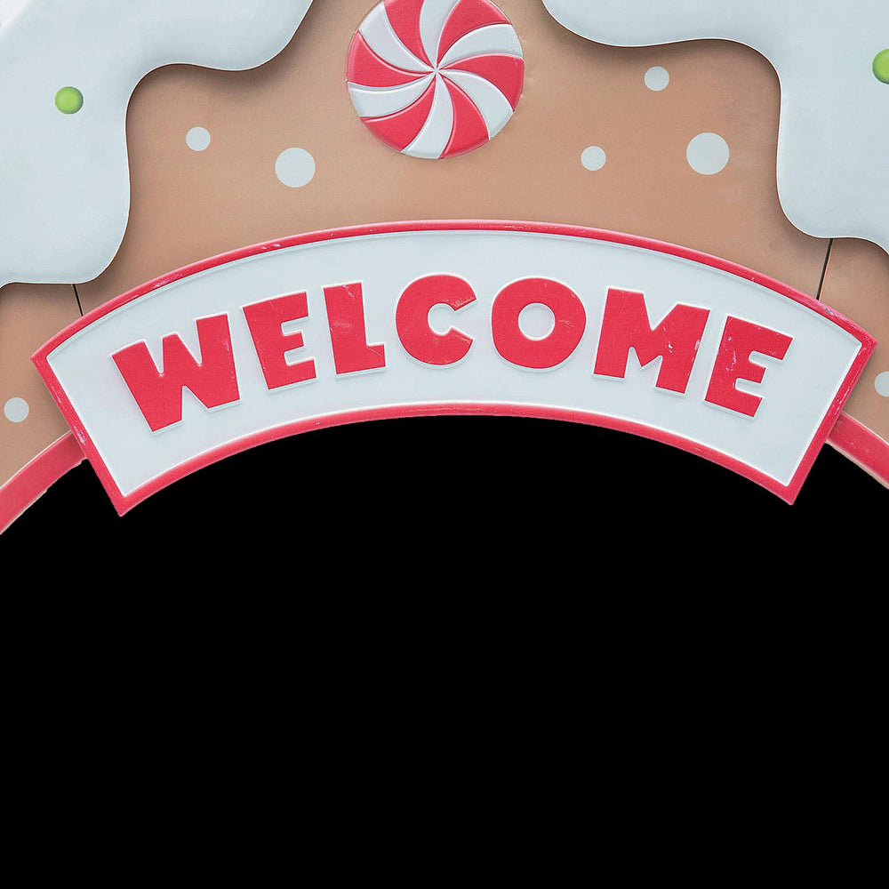 8 Ft. Gingersnap Iron Archway Christmas Decoration