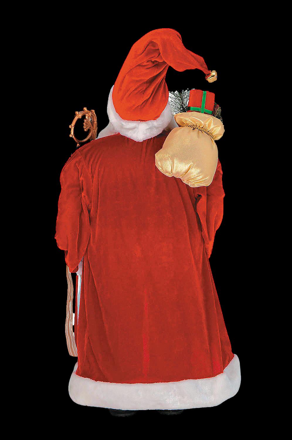 Santa Figure with Bag of Presents & Staff Christmas Decoration
