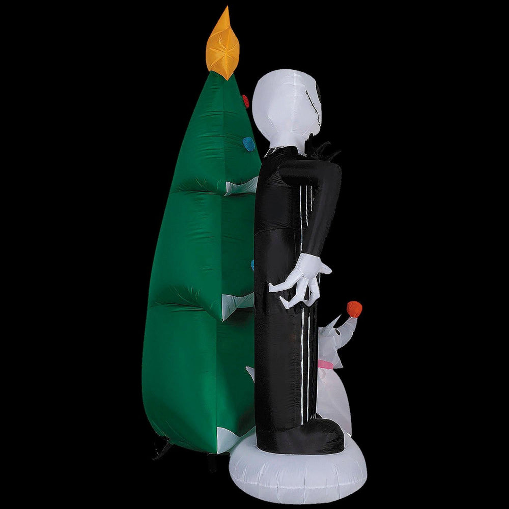 Airblown Inflatable Light-Up The Nightmare Before Christmas Jack & Zero with Christmas Tree