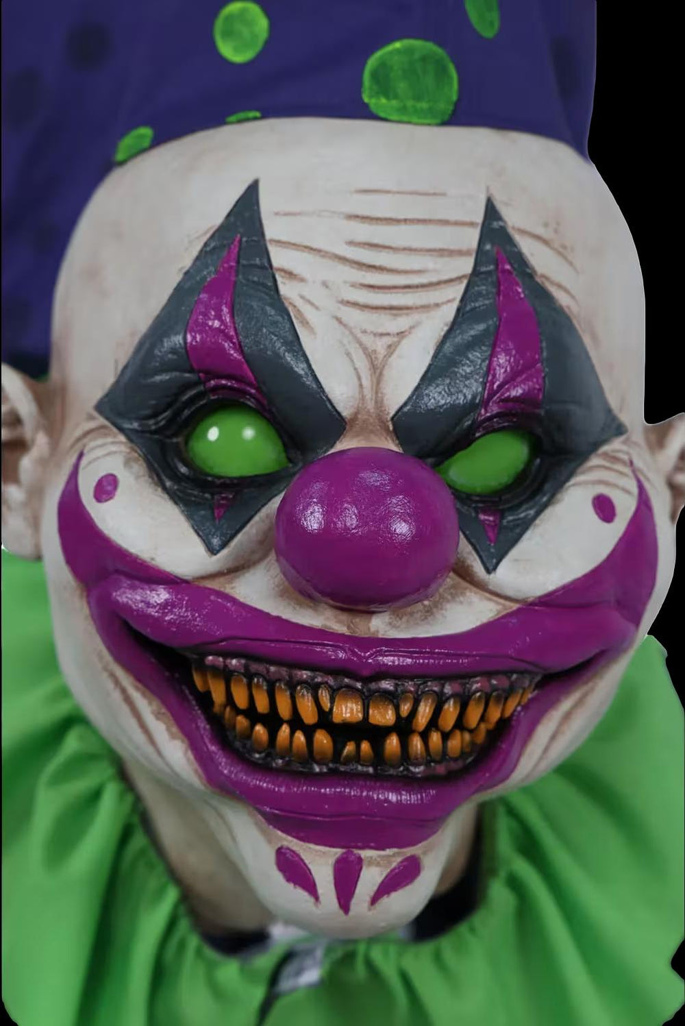 Upside-Down Clown with Jack-O'-Lantern Halloween Animatronic Decoration