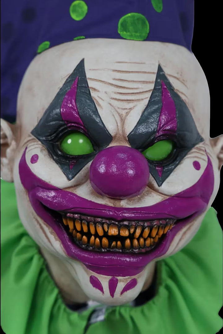 Upside-Down Clown with Jack-O'-Lantern Halloween Animatronic Decoration